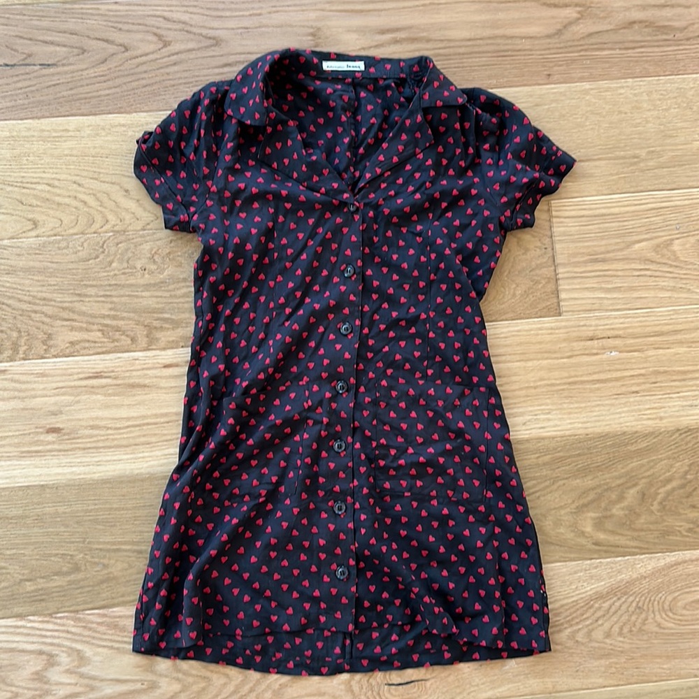 Reformation button up short sleeve dress